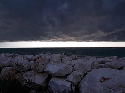 Atardecer nublado Carmen Campeche México