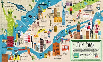 פאזל של New York City Illustrated map.