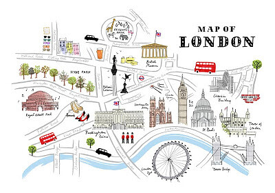 פאזל של London illustrated map