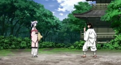 miroku se pone en guardia hanyo no yashahime