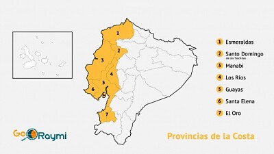 REGION COSTA Y SUS PROVINCIAS