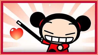 pucca hace un corazón con una barita pucca jigsaw puzzle