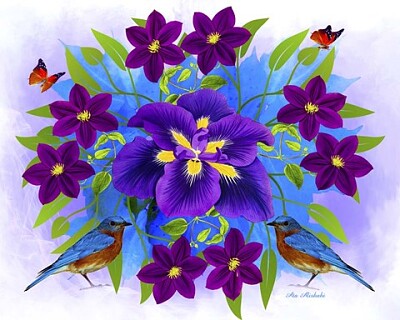 פאזל של Purple Flowers