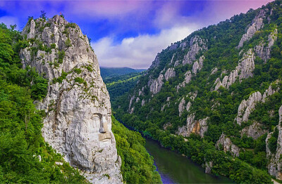 The face of Decebal, the last king of Dacia-Romania