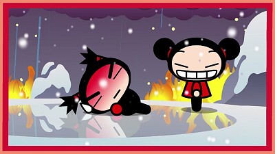 pucca sonrie y garu se pone nervioso pucca