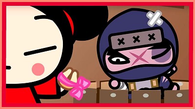 tobe intenta tomar la galleta de pucca pucca