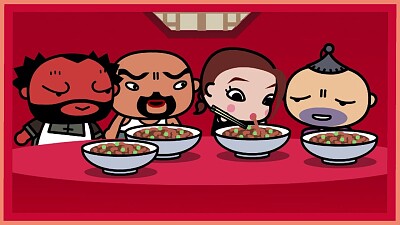 los chefs ven como pua come sus fideos pucca jigsaw puzzle