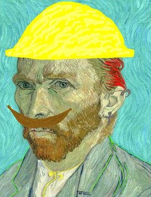 Releitura do Auto retrato - Van Gogh