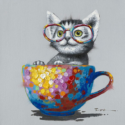 Chat dans une tasse jigsaw puzzle