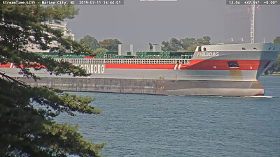 mv Fivelborg heading back to the Atlantic Ocean