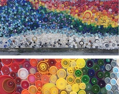 פאזל של Bottle Cap Mural