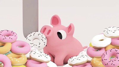 cerdo comiendo donas jigsaw puzzle