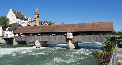 Footbridge in Switzerland jigsaw puzzle