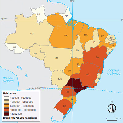 פאזל של 2º ANO DISTRIBUIÇÃO DA POPULAÇÃO BRASILEIRA