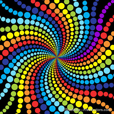 colorful dot swirl