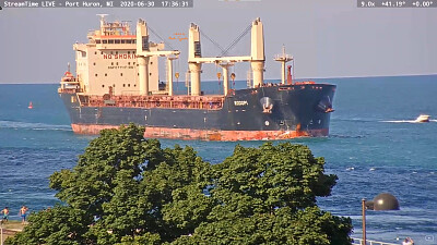 Rodopi (IMO-9498274) exiting Lake Huron