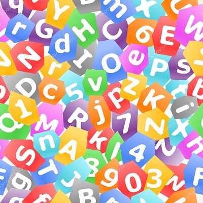 colorful letters