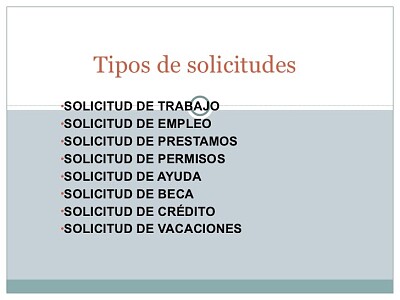 פאזל של tipos de solicitudes