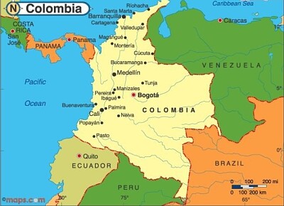 פאזל של Ubicar las finas y armar Colombia y sus fronteras