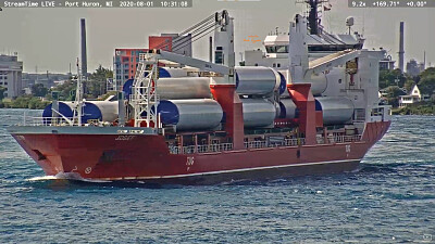  "saltie " m/v Josef with wind mill tubes
