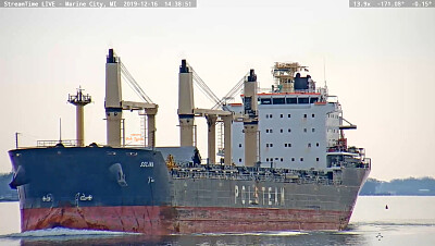  "saltie " m/v Solina northbound to Lake Huron