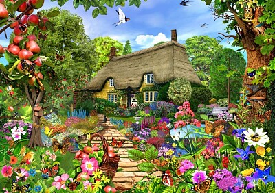 פאזל של Casa con jardin