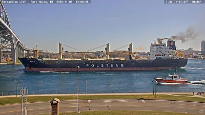  "saltie " Narew and Pilot Boat heading into Lake Huron jigsaw puzzle