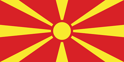 Construir a bandeira Macedónia do Norte