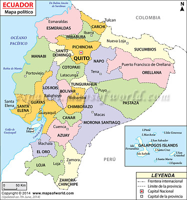 פאזל של Mapa político del Ecuador