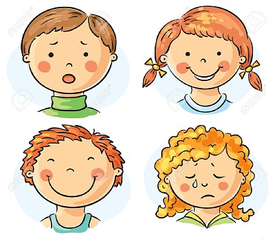 Aqui observamos las emociones de algunos niños