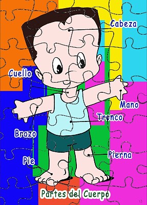 partes del cuerpo humano para niños jigsaw puzzle