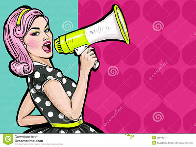 פאזל של Girl with Megaphone