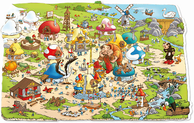 Village schtroumpf jigsaw puzzle