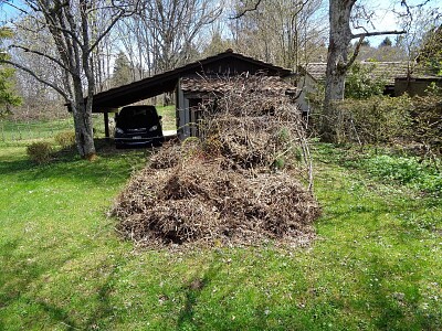 Chaumont tas de bois à broyer