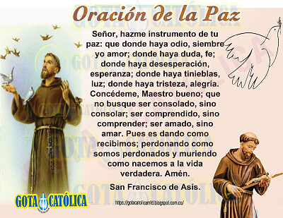 Oración por la paz jigsaw puzzle