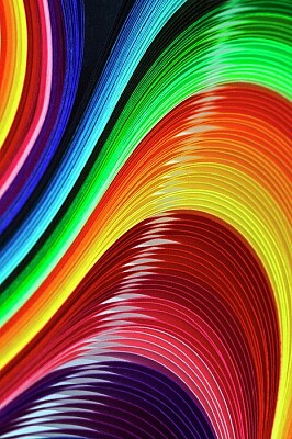 Curves Of Colored Paper
