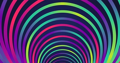 colorful neon circles