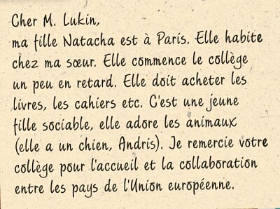 la lettre mystérieuse