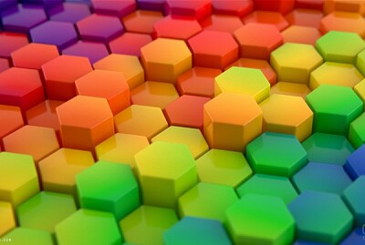 colorful hexagon