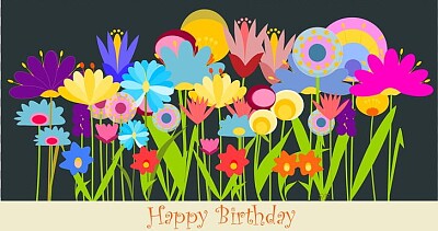 Birthday Flowers Greeting Cards