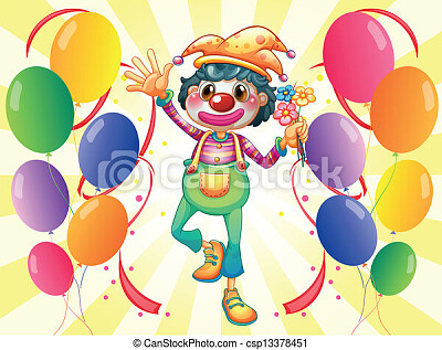 Clown with Flowers