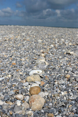 Galets au bord de la Manche