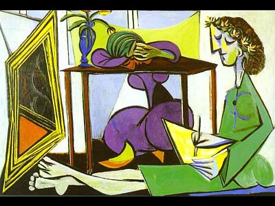 פאזל של PABLO PICASSO Interior com Garota desenhando 1935