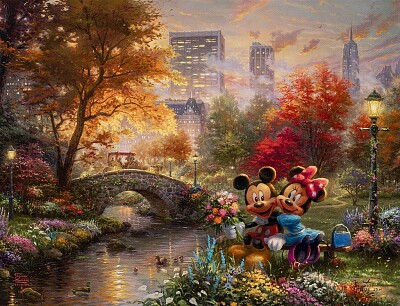 Mickey et Minnie a la riviere
