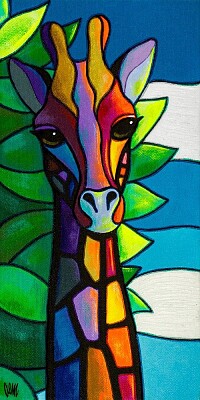 פאזל של Colorful Giraffe