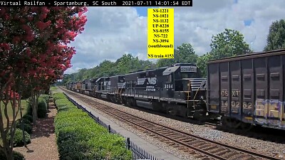 7-Lashup NS train#153  Spartanburg,SC/USA
