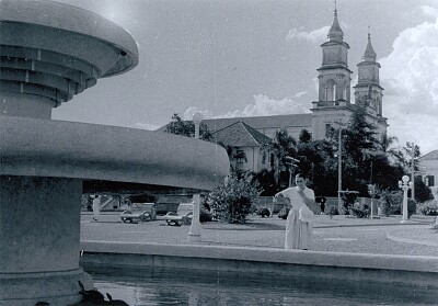 Praça da Bandeira em 1956. Canto esquerdo vê-se o jigsaw puzzle