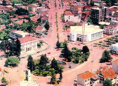 Vista parcial da cidade de Erechim em 1979.