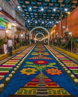 Tapetes flores Tlaxcala jigsaw puzzle