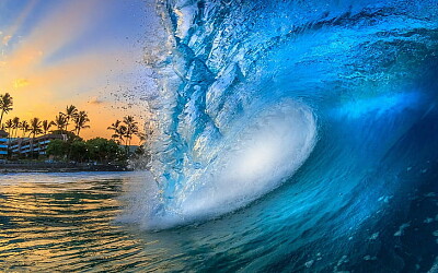 olas en el mar de hawai